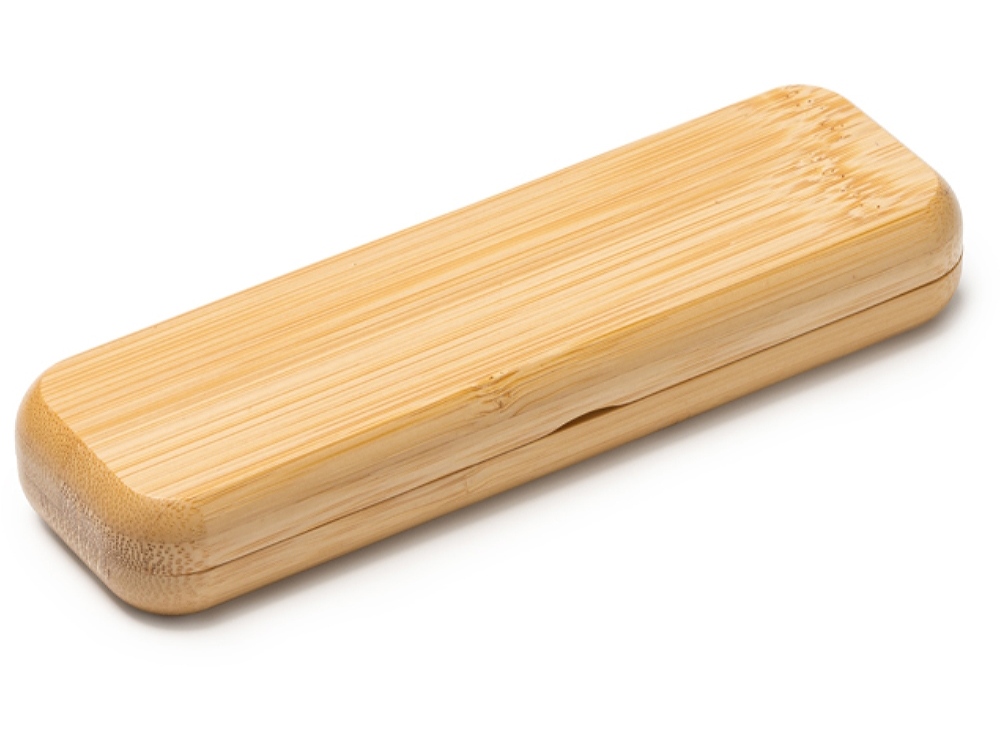 Ручка шариковая BODONI из бамбука в футляре, бежевый-2