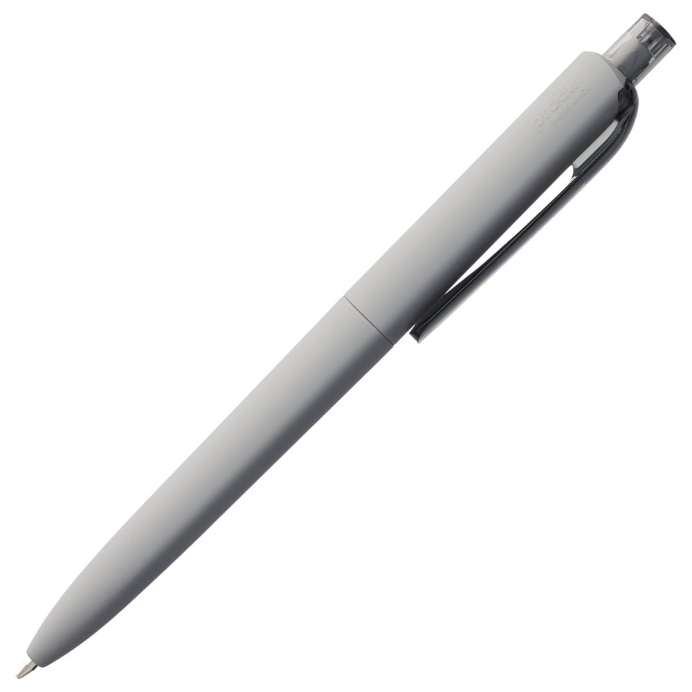 Ручка шариковая Prodir DS8 PRR-T Soft Touch, серая-1