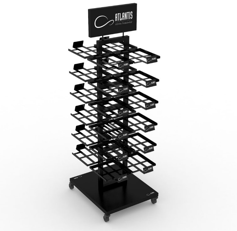 Стойка напольная_ATLANTIS BLACK RETAIL DOUBLE SIDE DISPLAY, черный-0