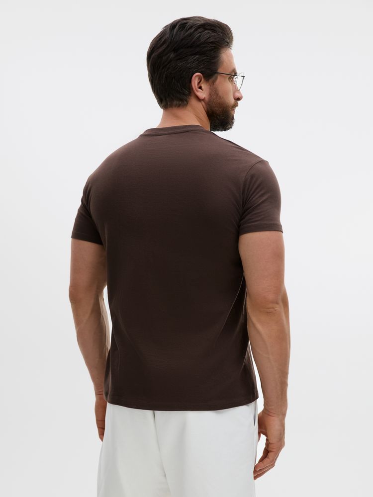 Футболка унисекс Regent 150, темно-коричневая (шоколад)-3