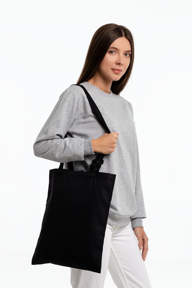 Сумка для покупок с регулируемыми ручками Leta, черная-4