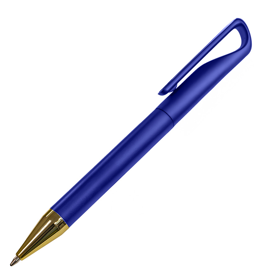 Ручка шариковая GLOSSY GOLD, сизый, золотистый-1