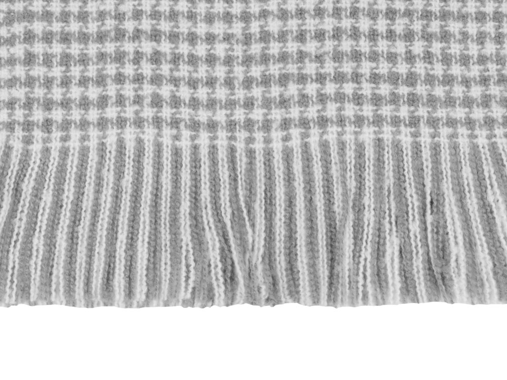 Акриловый плед Harp 130x180 см, белый/холодный серый-2