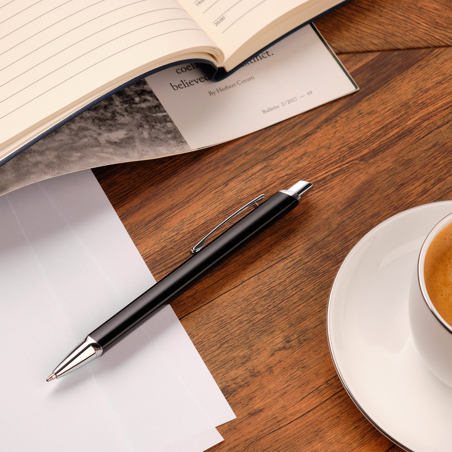 Шариковая ручка Penta, черная-5