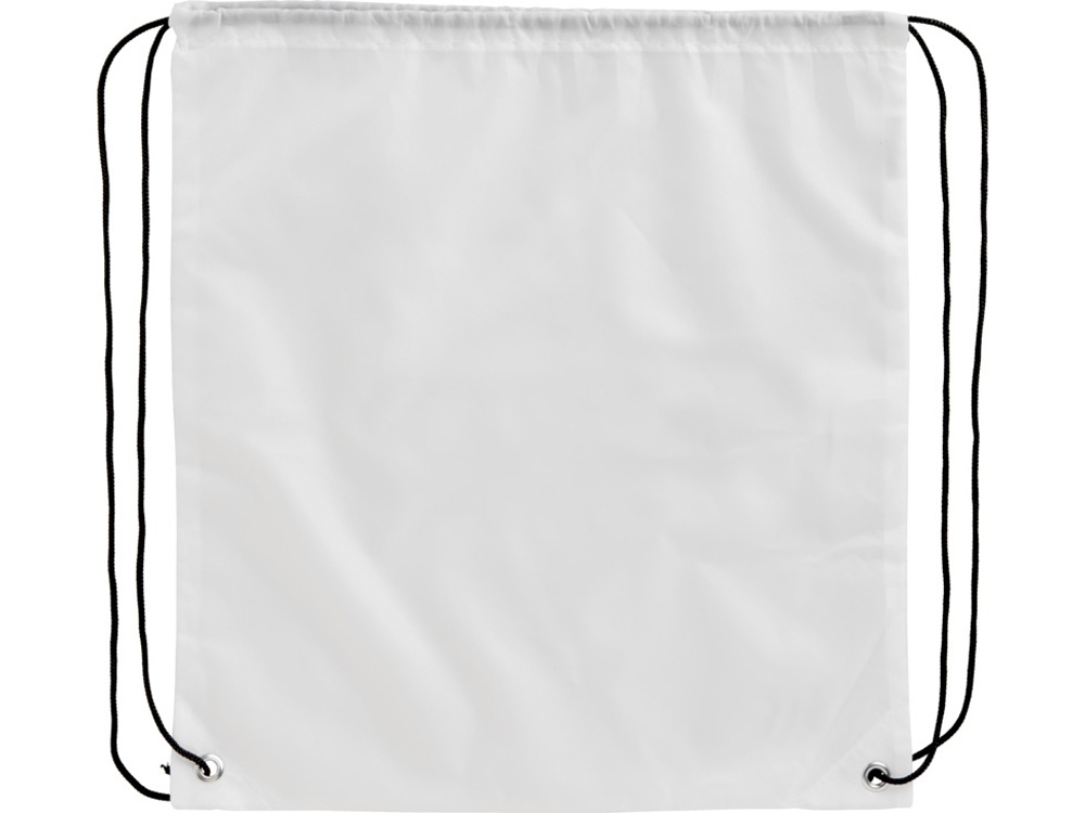Рюкзак со шнурком Oriole из переработанного ПЭТ, белый-3