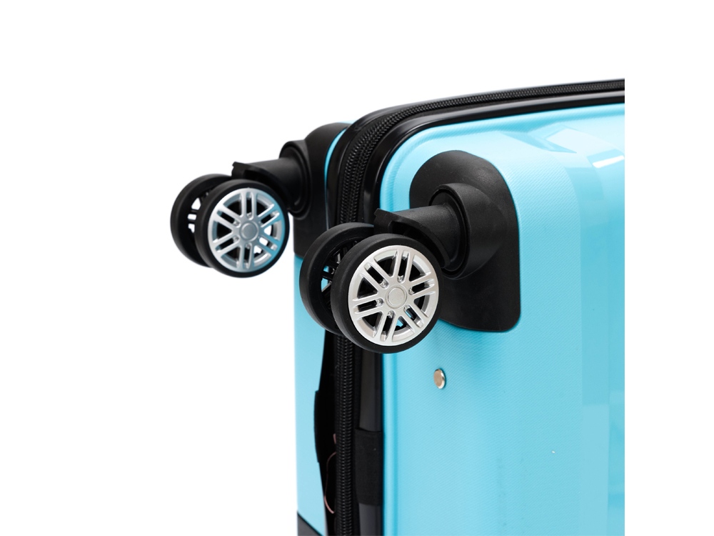 Чемодан TORBER В Отпуск, бирюзовый, полипропилен, 33 х 22 х 53 см, 35 л-7