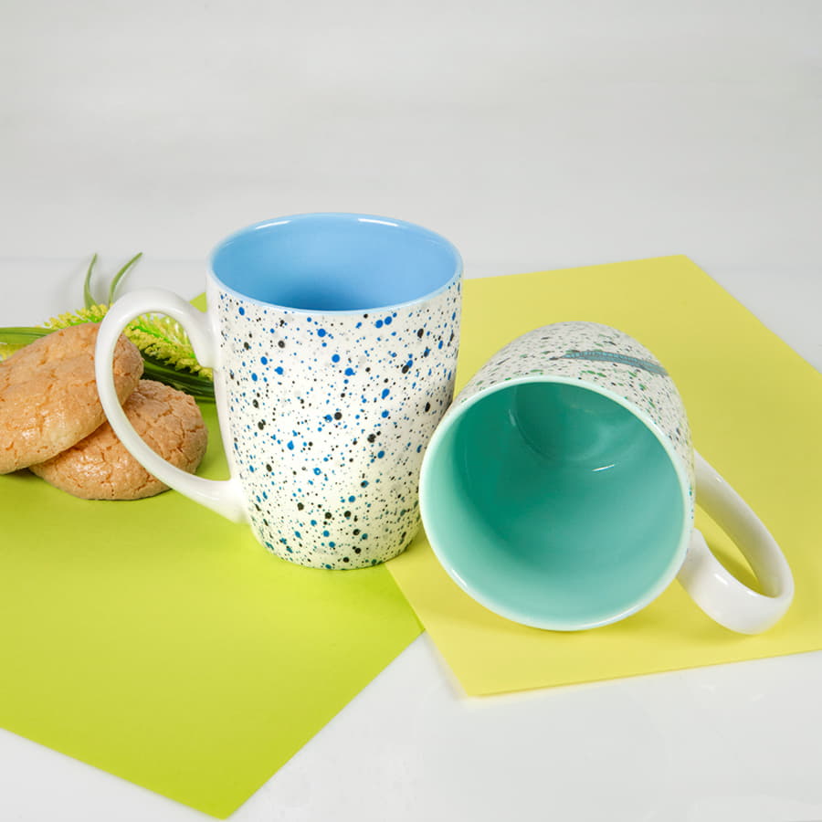 Кружка TERRAZZO, светло-зеленый, серый-6