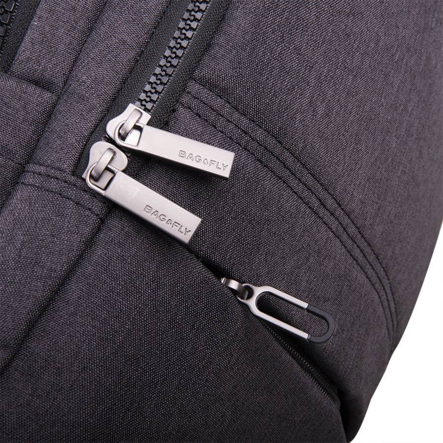 Функциональный рюкзак CORE с RFID защитой, тёмно-серый, голубой-13