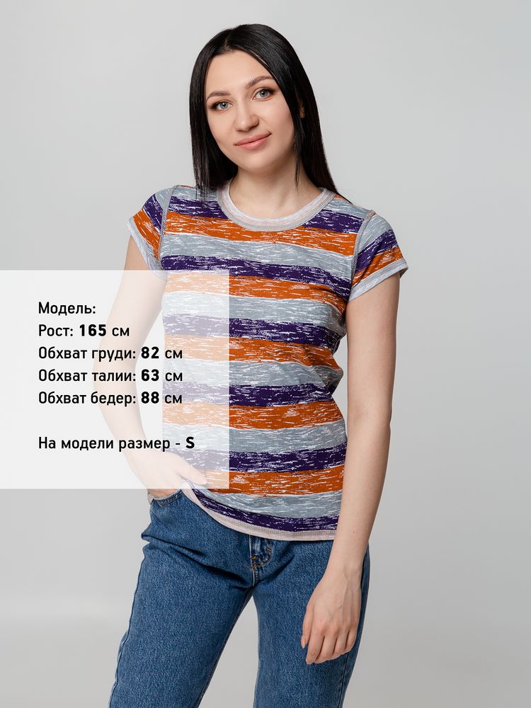 Футболка женская Rayet Lady двусторонняя, оранжевая с фиолетовым-4
