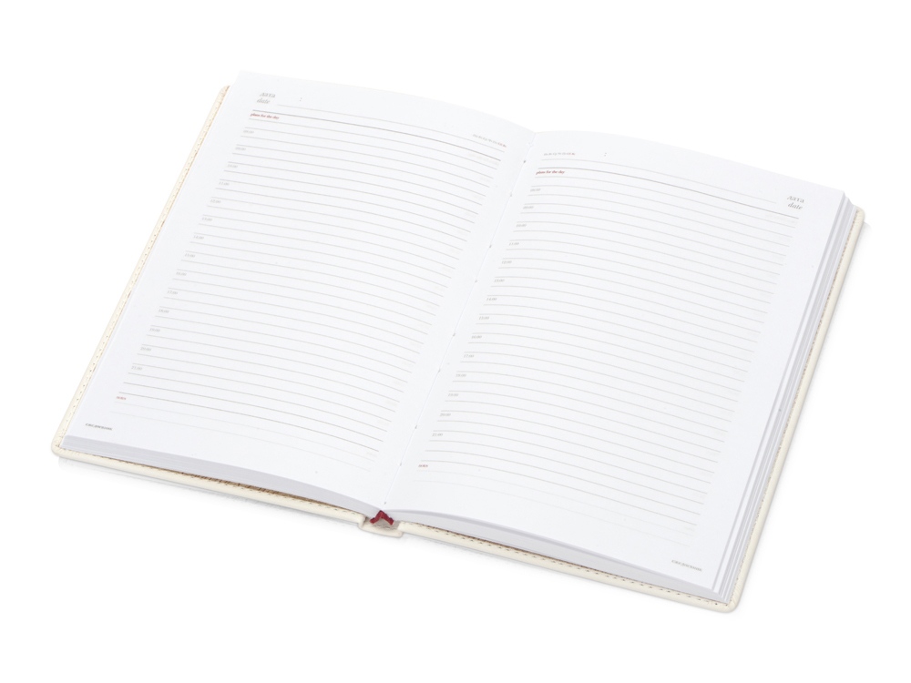 Ежедневник недатированный А5 Velvet, белый-1