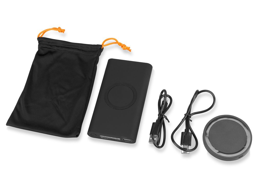 Портативный набор с беспроводным зарядным устройством (power bank) Force, 8000 mAh-3