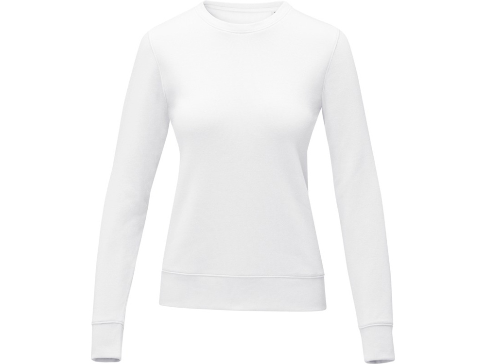 Женский свитер Zenon с круглым вырезом, белый-1