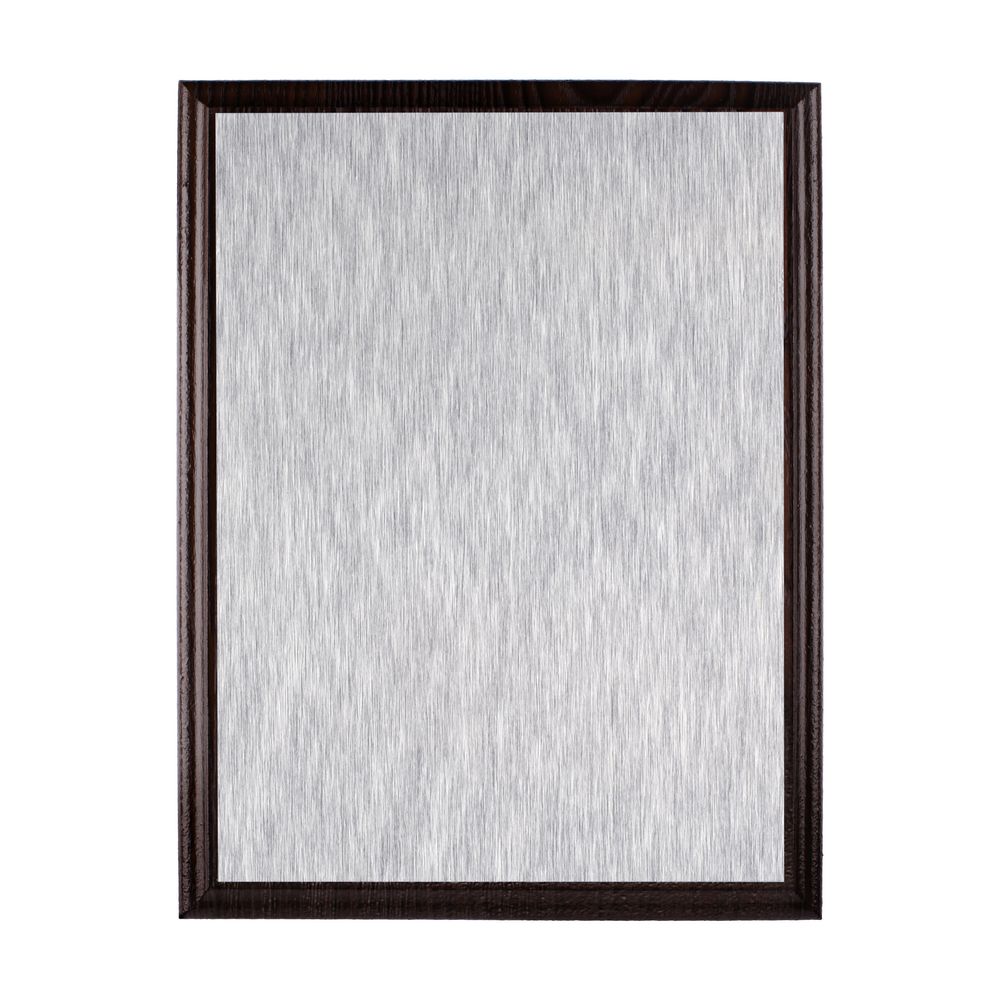 Плакетка Plaque, малая, венге с серебристой пластиной-2