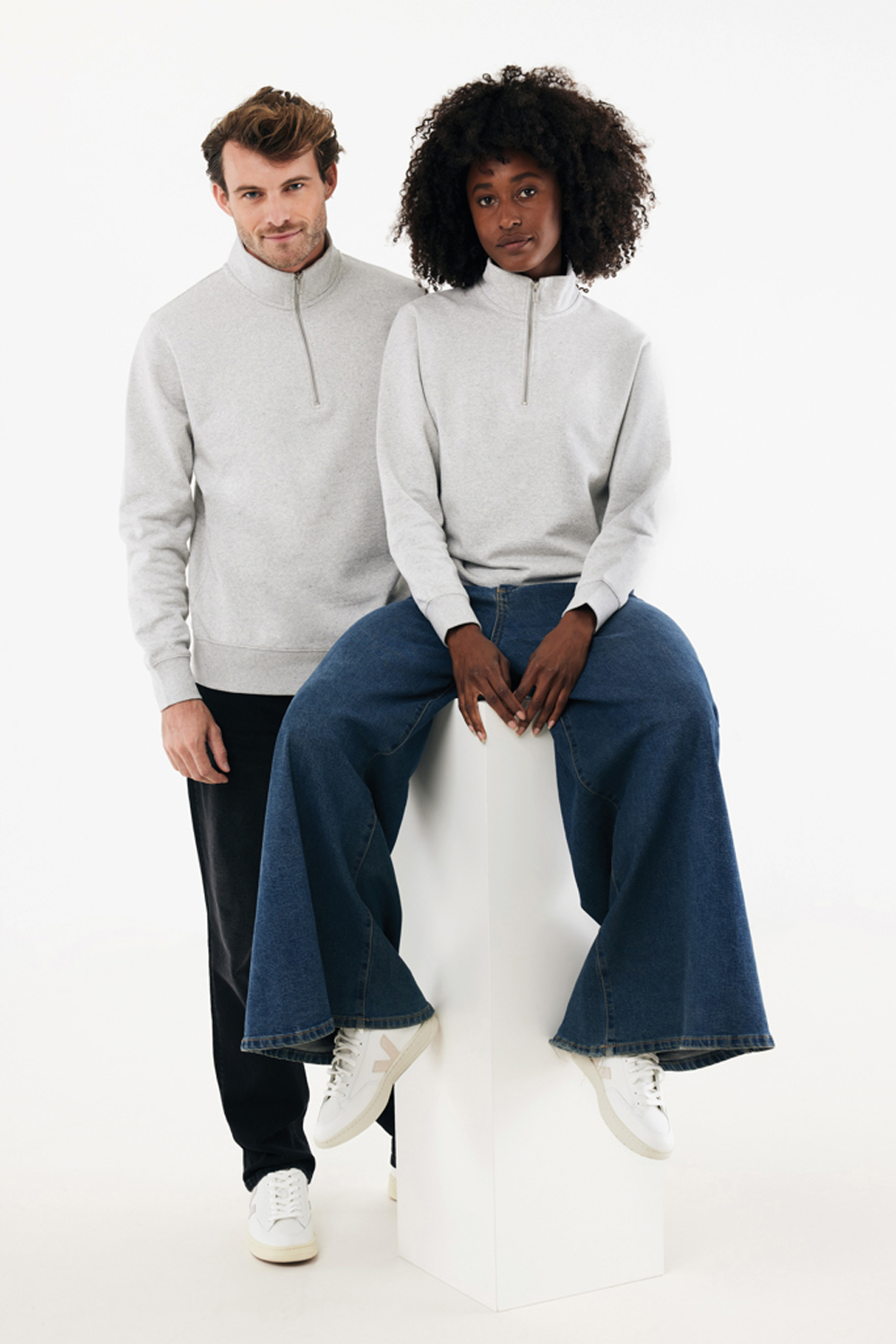 Свитшот на молнии Iqoniq Elgon из переработанного хлопка, 300 г/м²-14