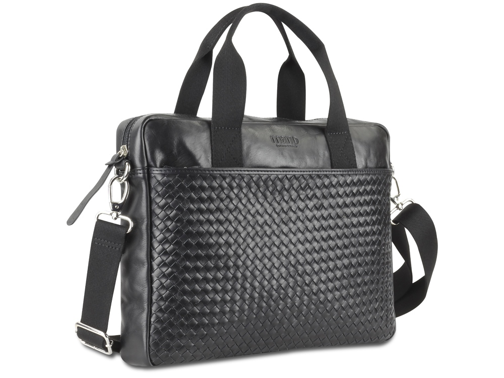 Сумка Mano Don Luca, натуральная кожа в черном цвете, 37 х 27 х 6 см-2