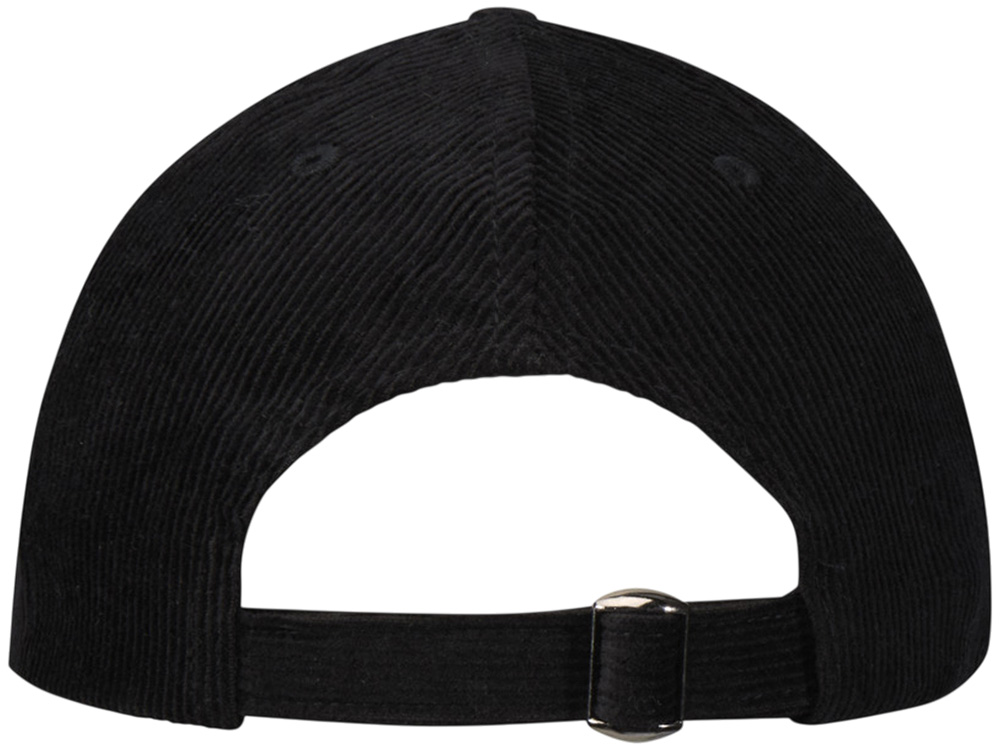 Hutton 6-панельная бейсболка из переработанного хлопка - Сплошной черный-2