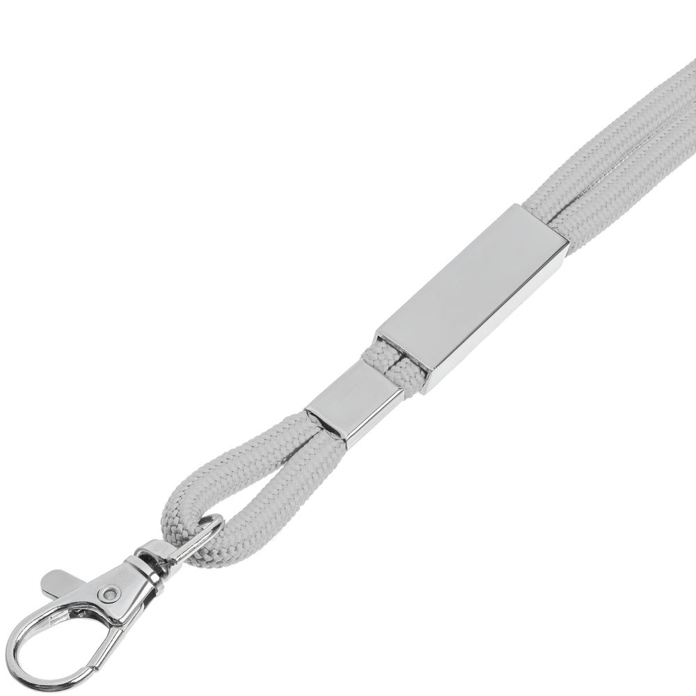 Шнурок для бейджа Tube Metal, серый-2