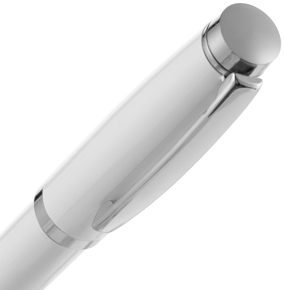 Ручка шариковая Letra Chrome, глянцевая, белая-2