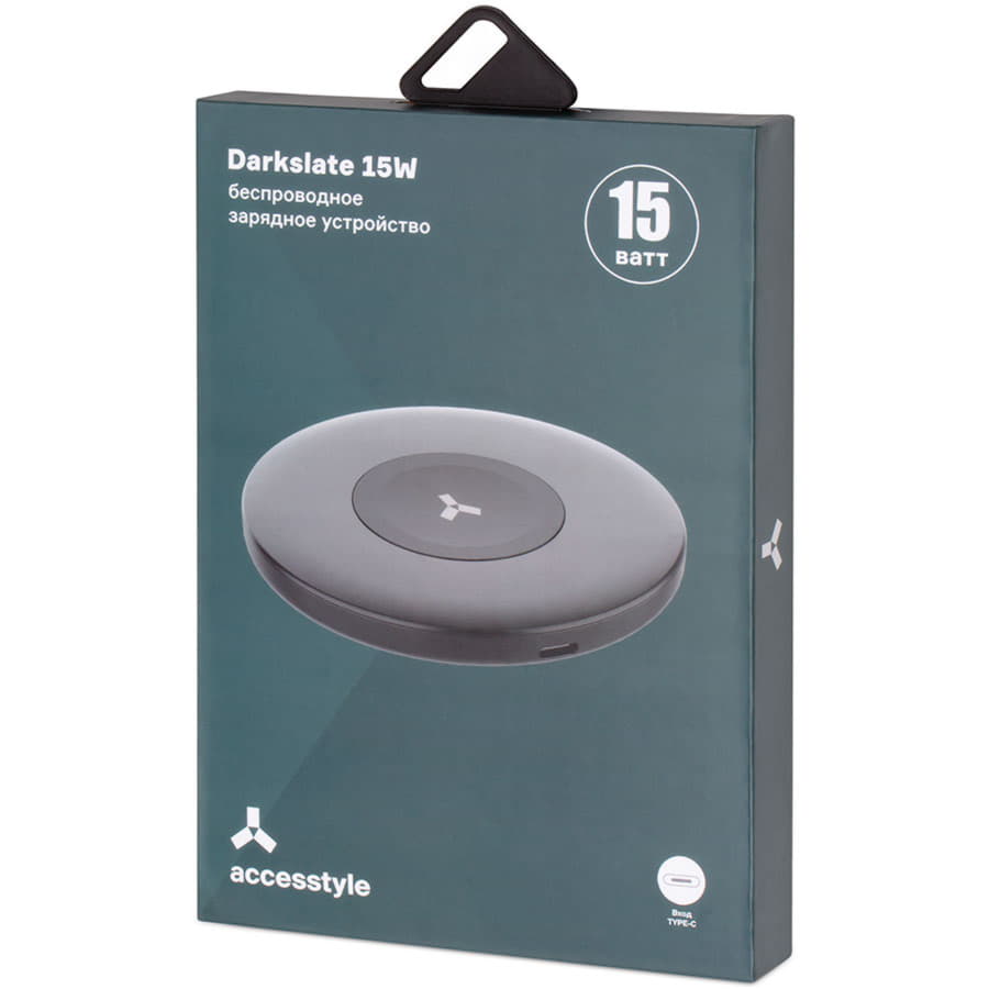 Беспроводное зарядное устройство Accesstyle Darkslate 15W,  черный, черный-7
