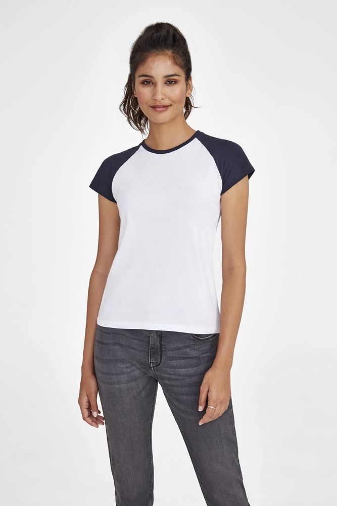 Футболка женская Milky 150, белая с красным-4