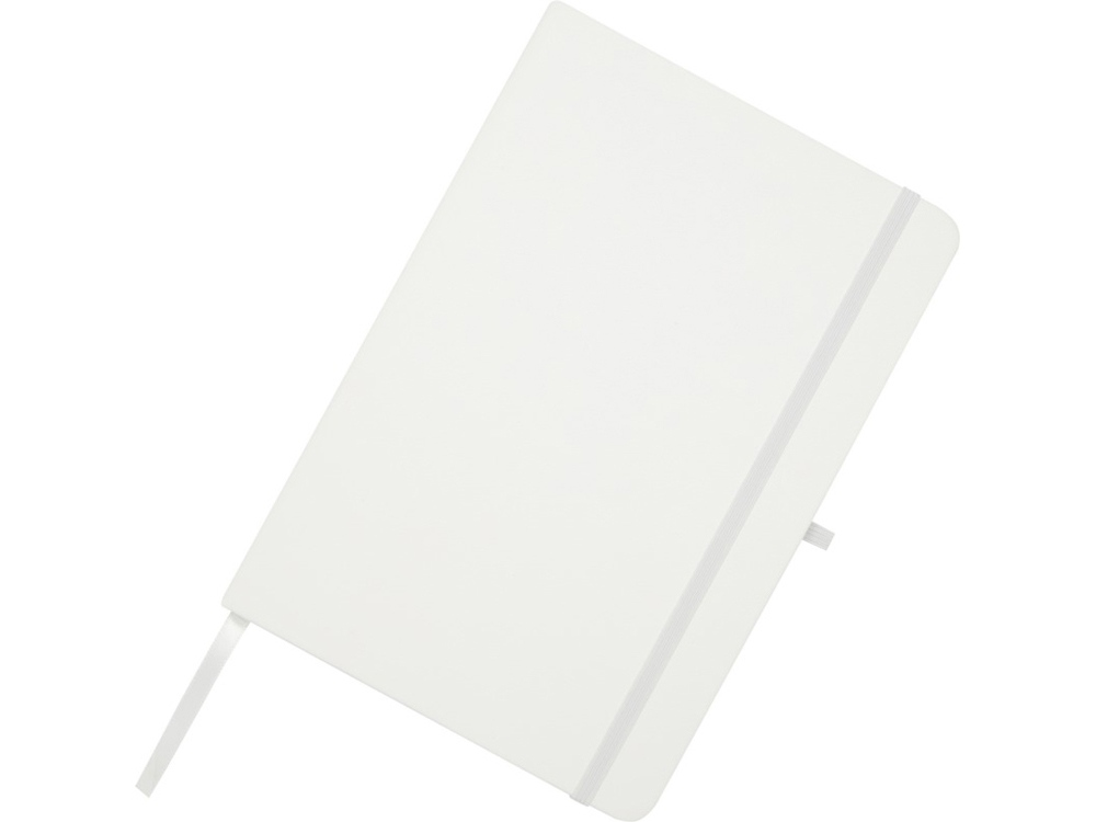 Teak блокнот А5 из переработан. материала в твердой обложке с линован. страницами - Белый-4