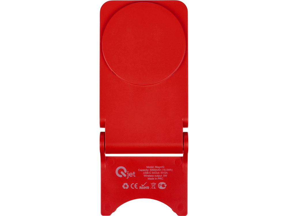 Внешний магнитный аккумулятор MagnIQ, красный, 5000 mAh-8