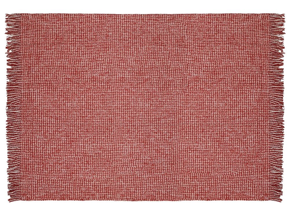 Акриловый плед Harp 130x180 см, белый/бордо-2