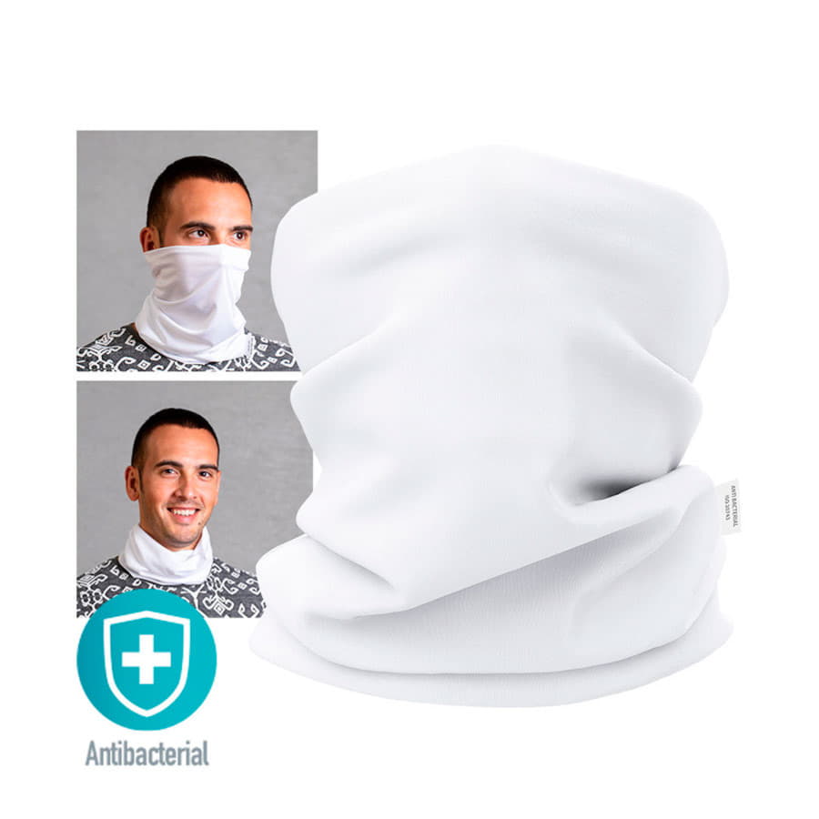 Шарф-бандана NICAL, белый, 48 x 26 см, антибактериальный полиэстер, белый-5