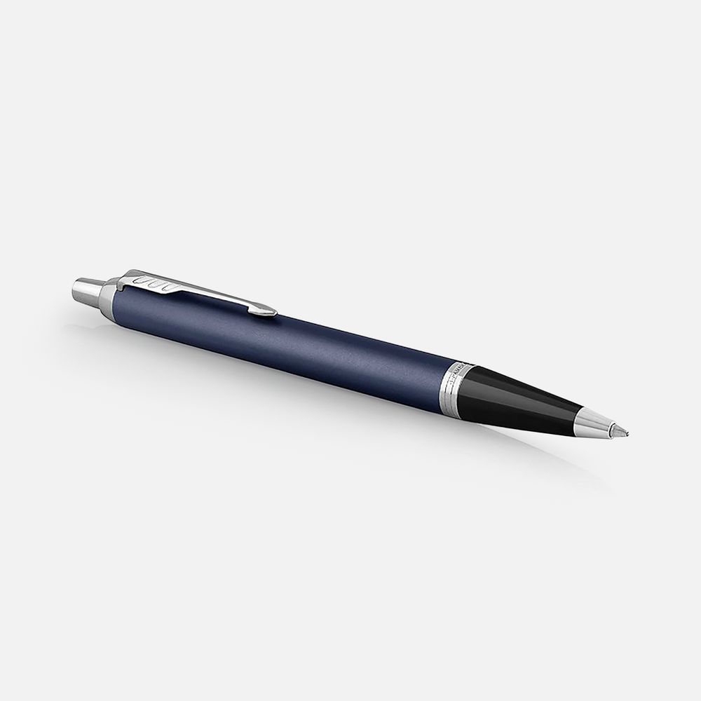 Ручка шариковая Parker IM Core Matte Blue CT, темно-синяя с черным-1