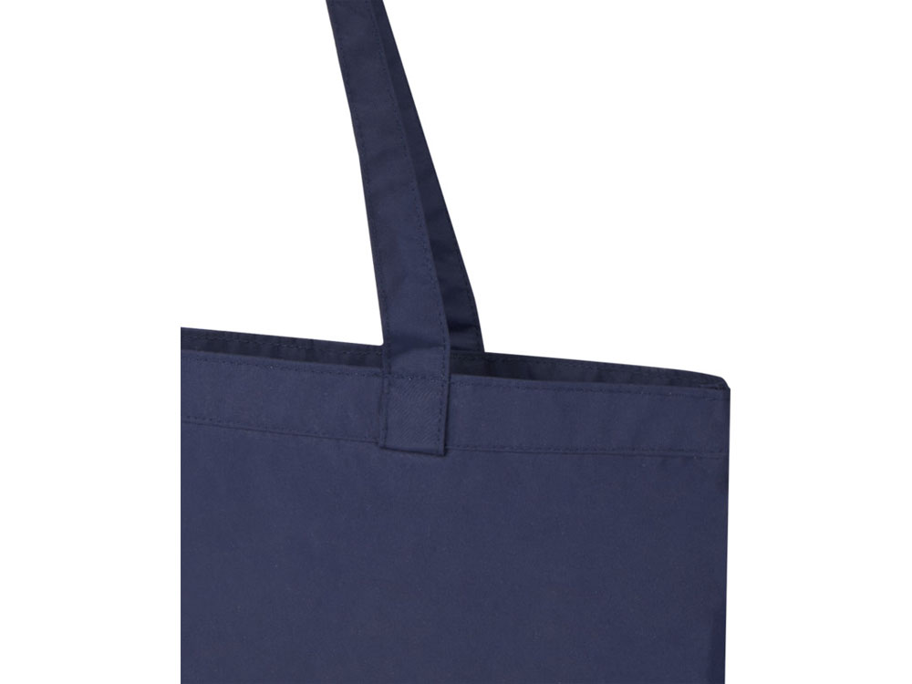 Kai круглая эко-сумка из переработанного материала, сертифицированного согласно GRS - Темно - синий-5