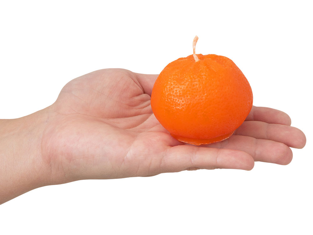 Свеча Мандарин, оранжевый-3
