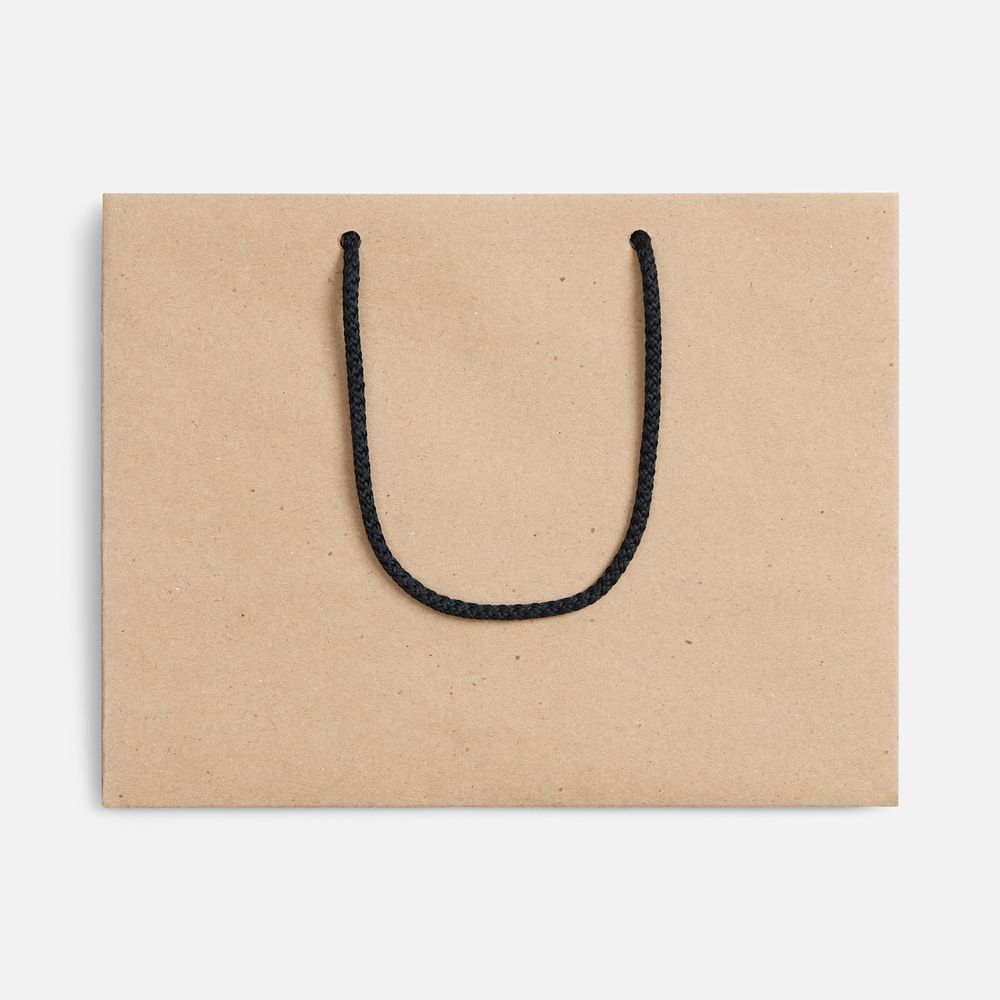 Пакет бумажный Stor, неокрашенный с черными ручками-1