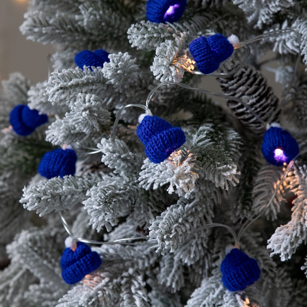 Гирлянда Cosy Poms, синяя-1