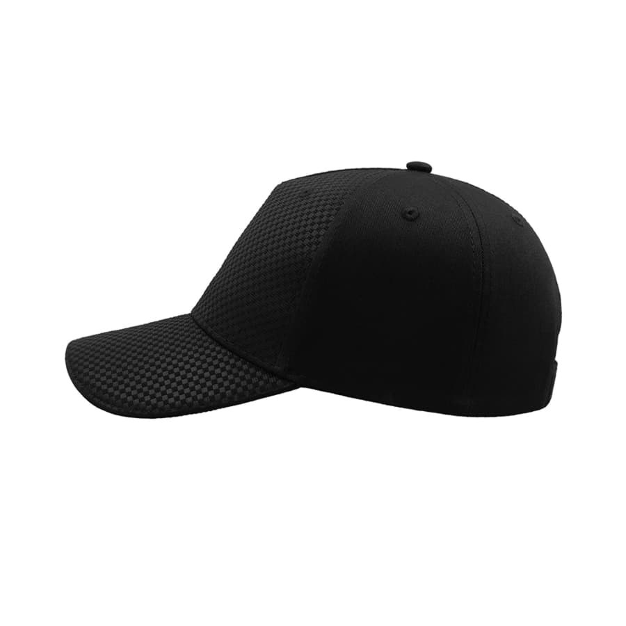 Бейсболка GEAR, 5 клиньев, застежка на липучке, черный-2