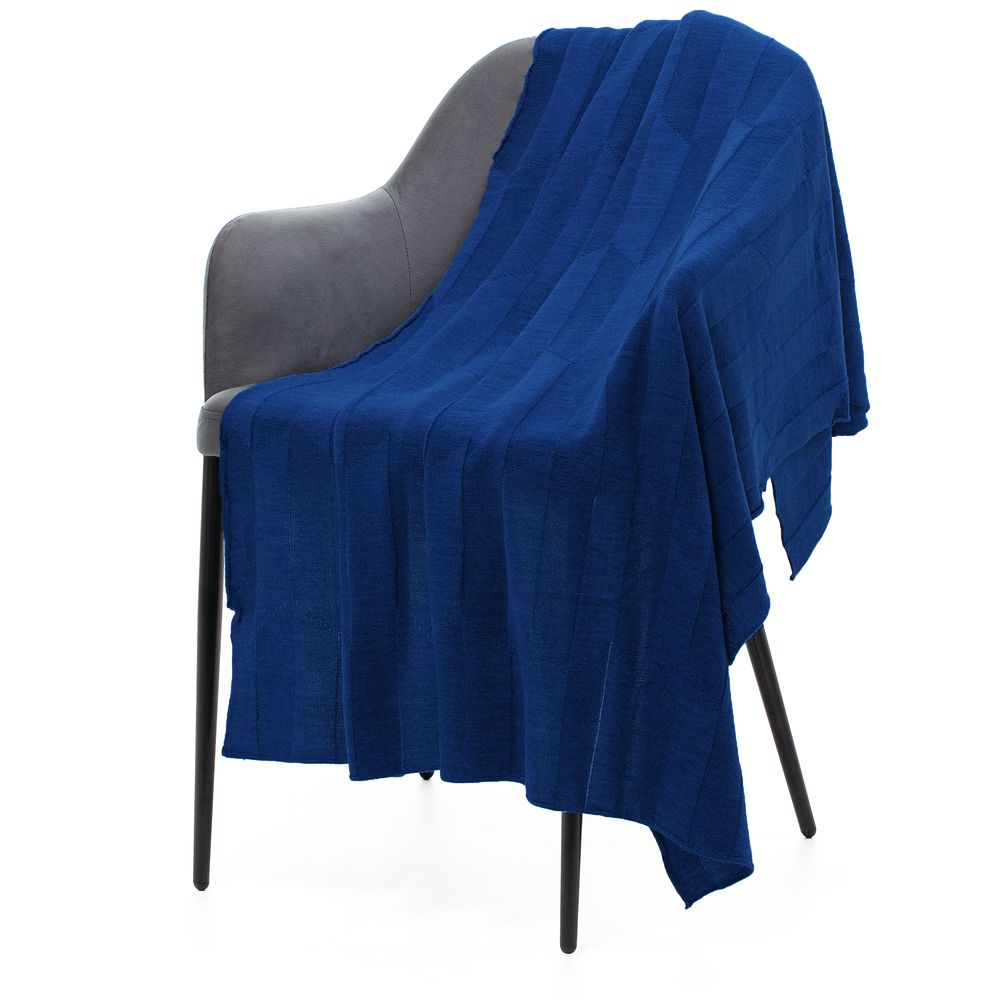 Плед Rombus, темно-синий (кобальт)-1