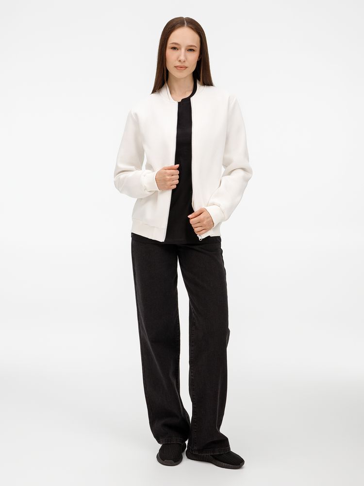 Бомбер унисекс Estado, молочно-белый-5