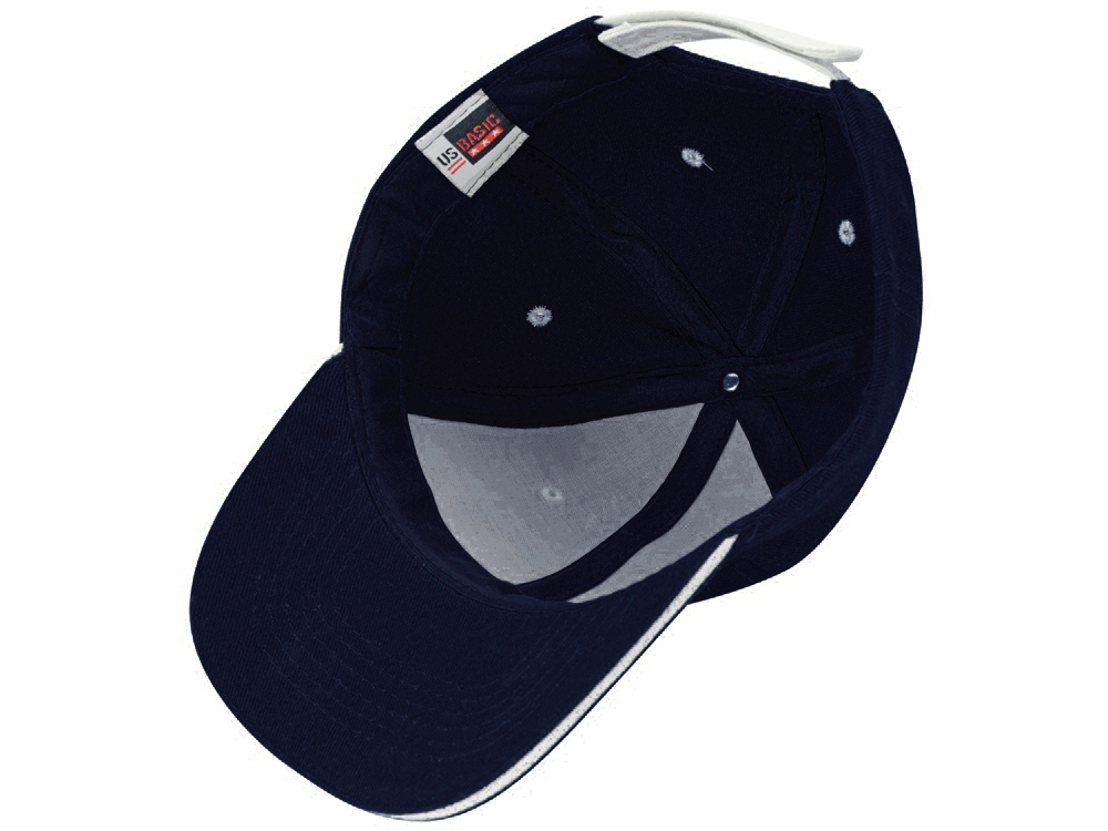 Бейсболка New Castle 6-ти панельная, темно-синий/натуральный-7