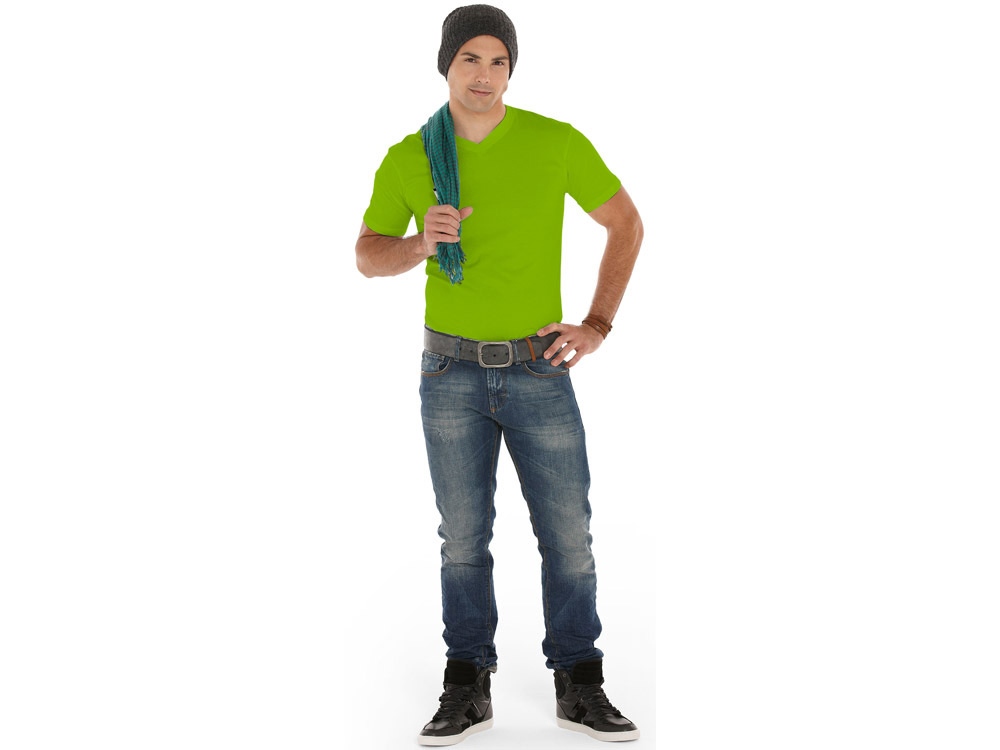 Футболка Heavy Super Club мужская с V-образным вырезом, зеленое яблоко-9