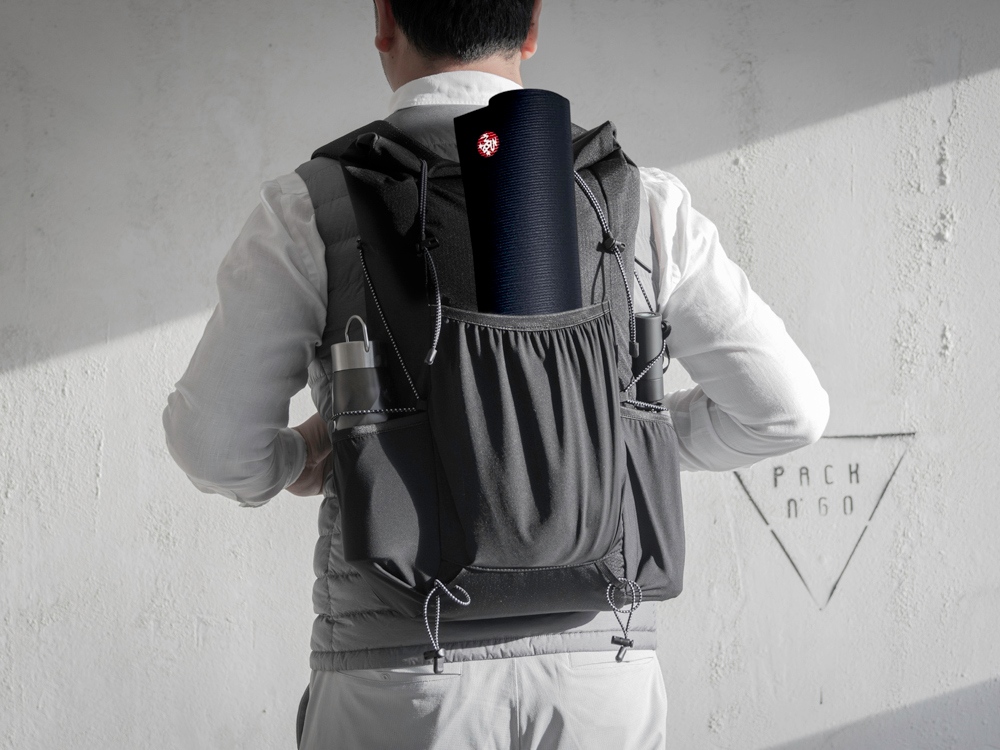 Легкий складывающийся рюкзак-мессенджер Venturer Eco, черный-11