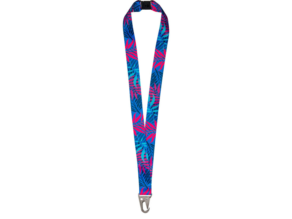 Ланъярд 2,5 см под сублимацию с большим карабином и замком обрыва-2