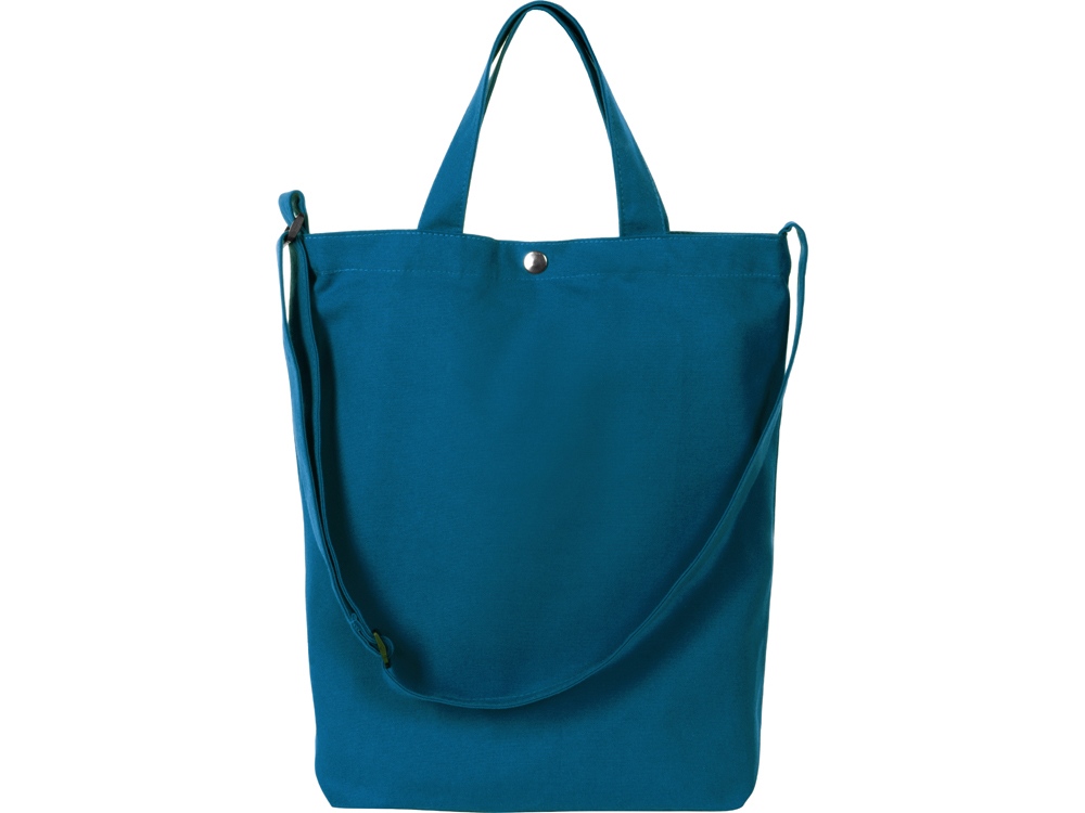 Сумка Helfer из хлопка на кнопке с регулирующейся лямкой, индиго-2