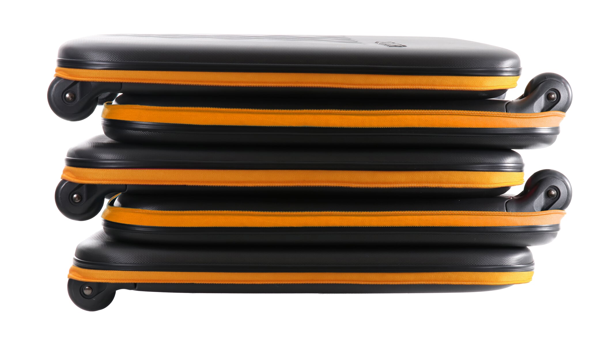 Чемодан складной Rollink Earth 55x40x20 см, 2 колеса, черный/оранжевый-27