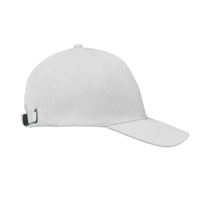 6 panel baseball cap, белый-3
