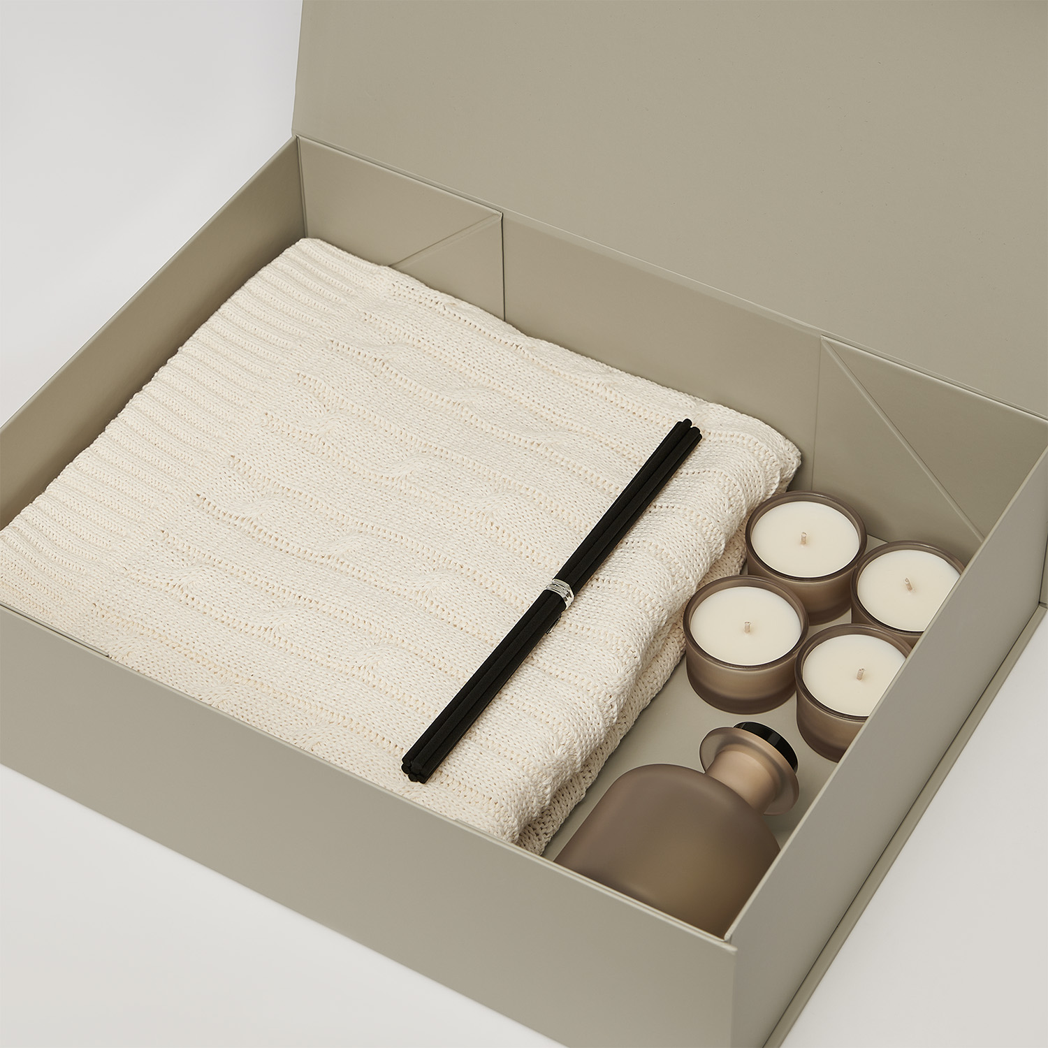 Подарочная коробка-трансформер средняя, серая-8