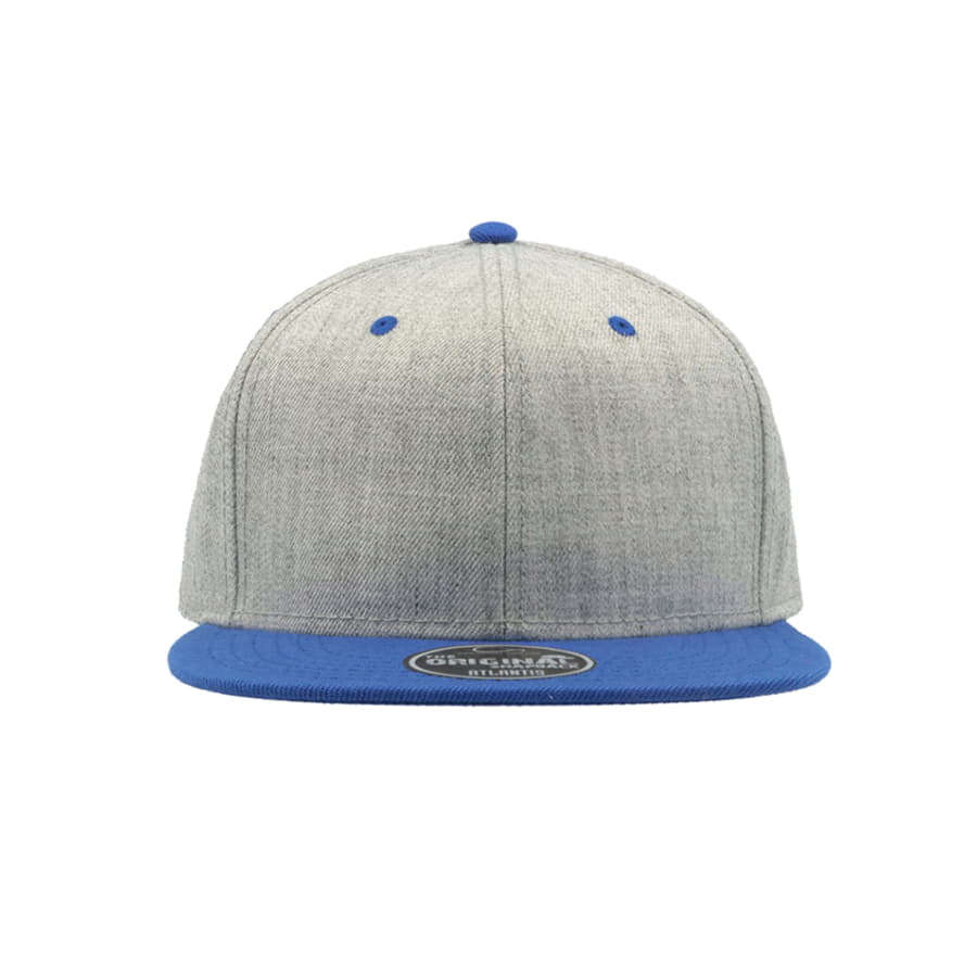 Бейсболка FADER, 6 клиньев, застежка ПВХ, серый, синий-3