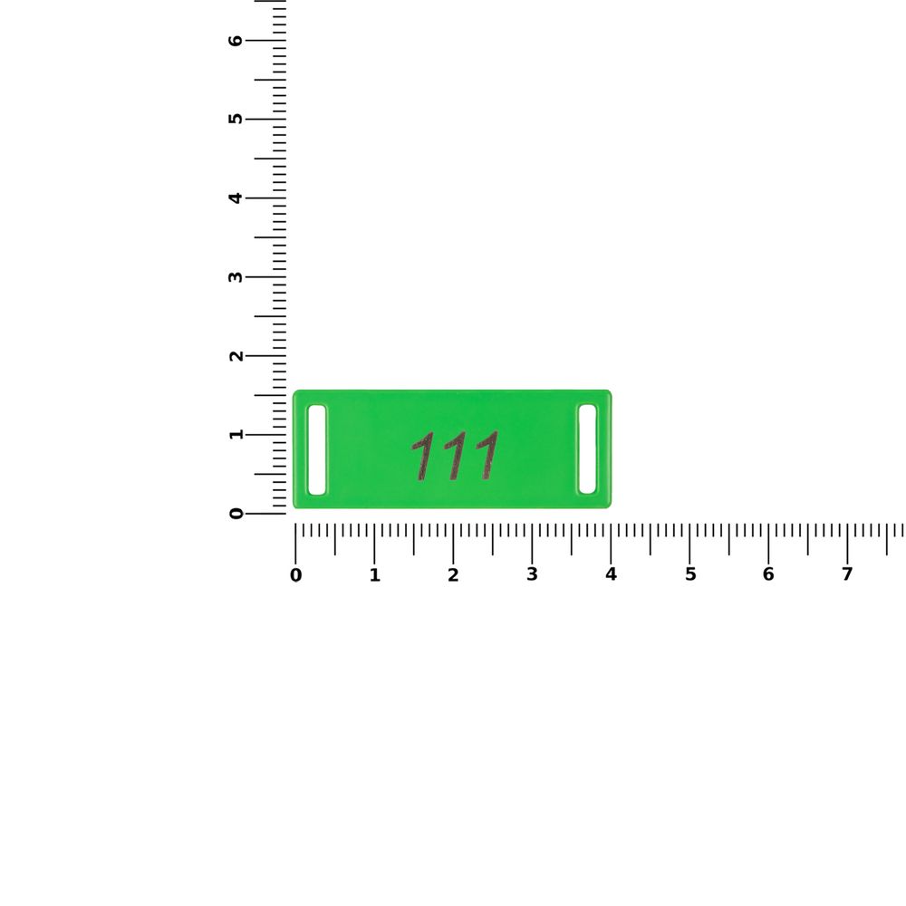 Шильдик металлический Kova, зеленый неон-1