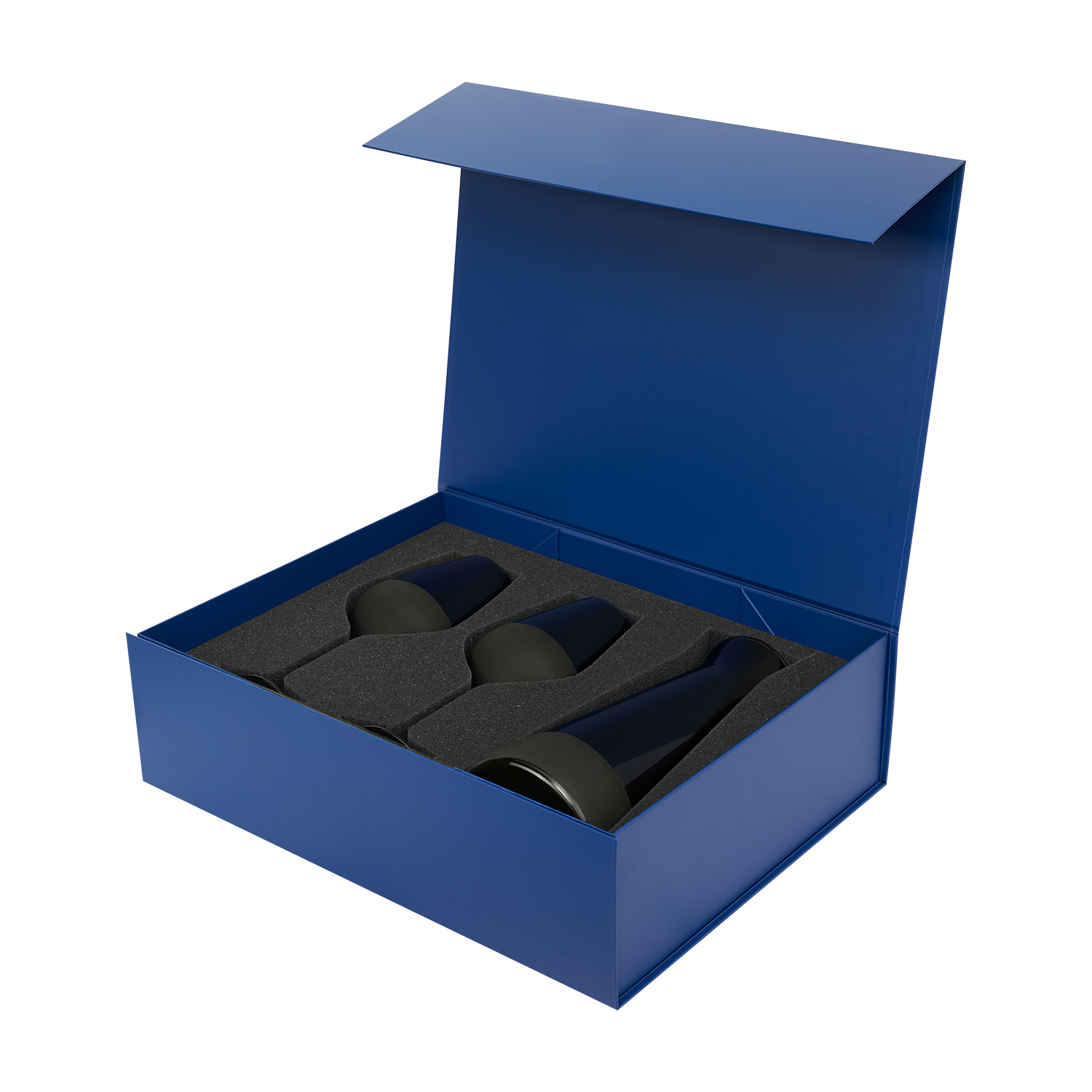 Подарочный набор декантер + 2 бокала для вина Black Edition в синей коробке-2