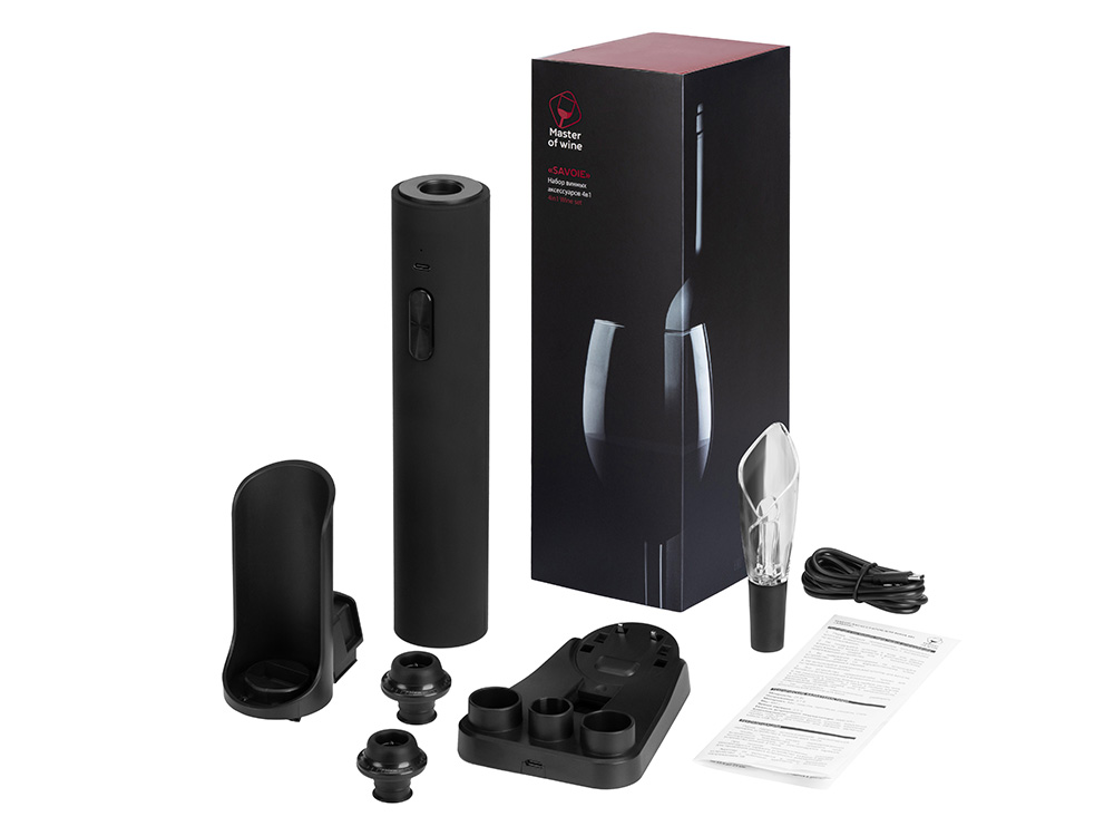 Набор винных аксессуаров 4в1 Savoie с покрытием soft touch-2