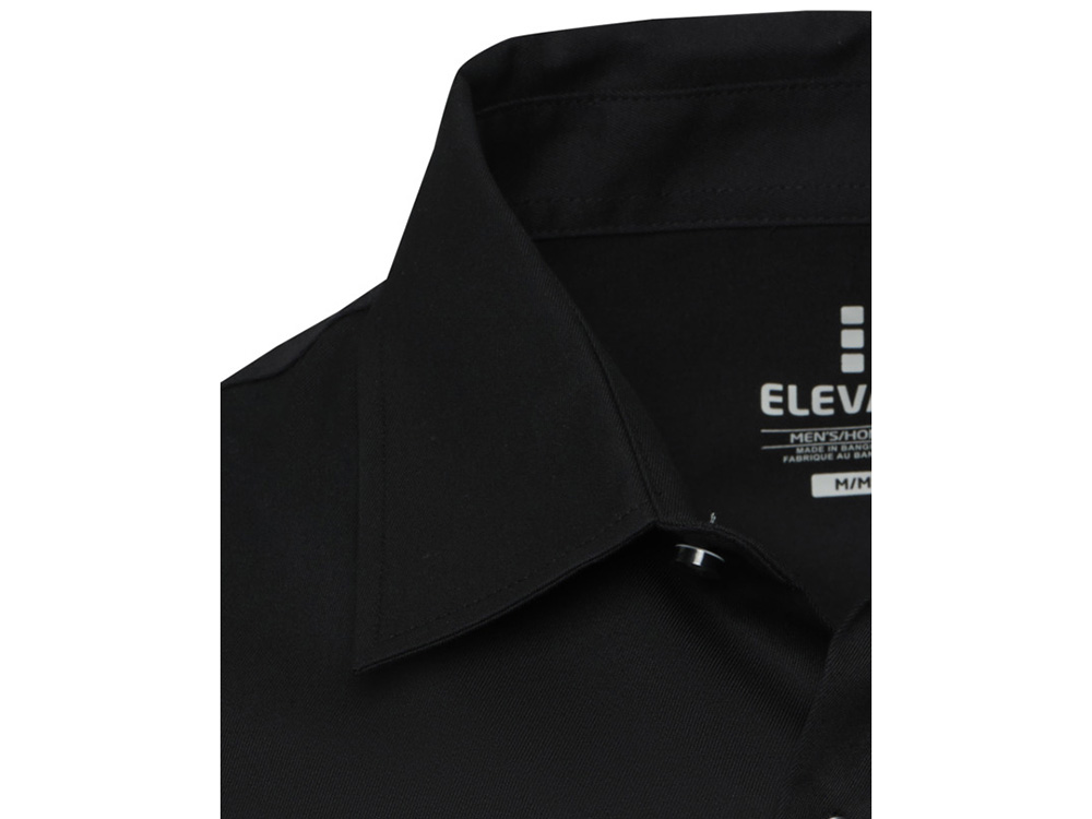 Citrine мужская рубашка из твила - сплошной черный-3