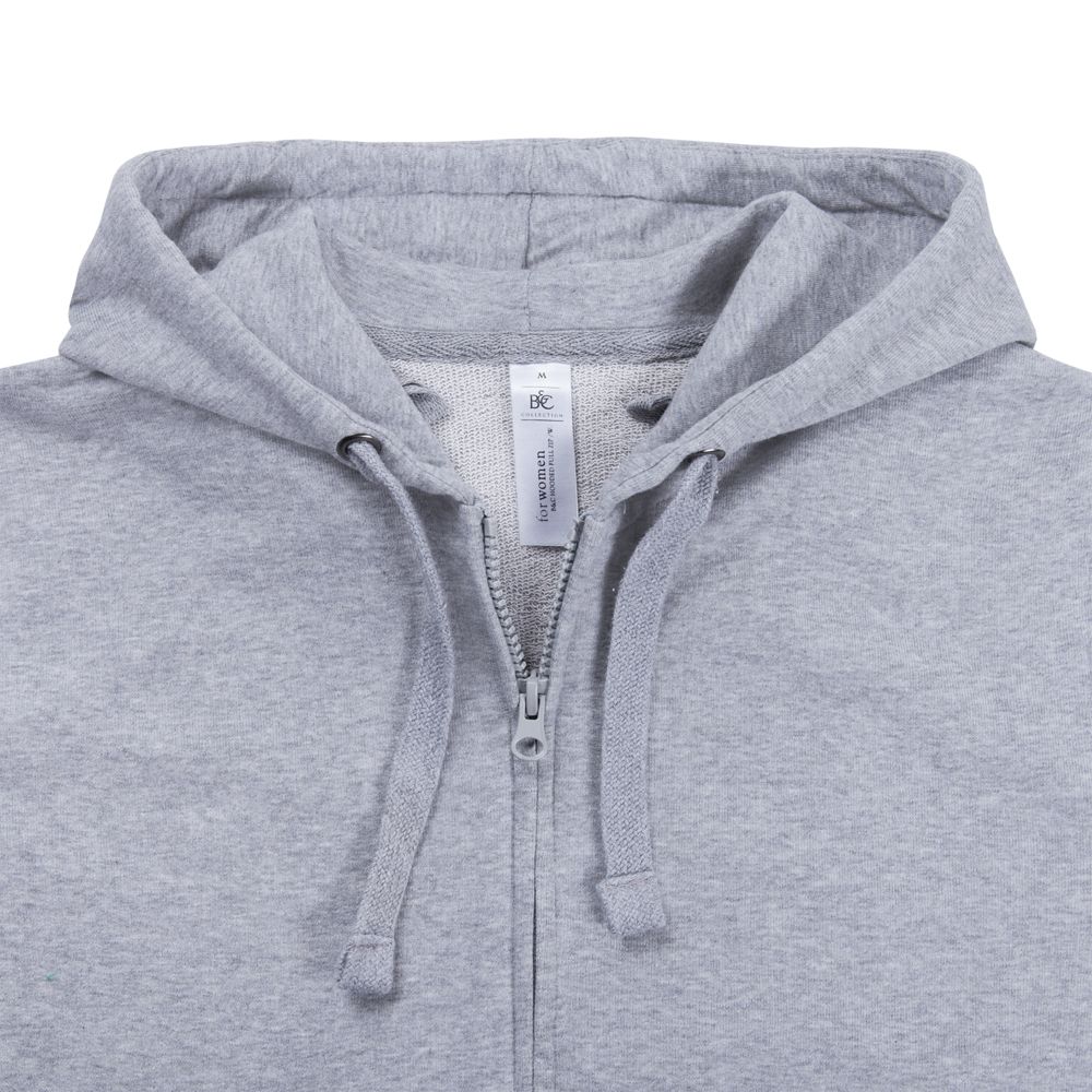 Толстовка женская Hooded Full Zip серый меланж-3